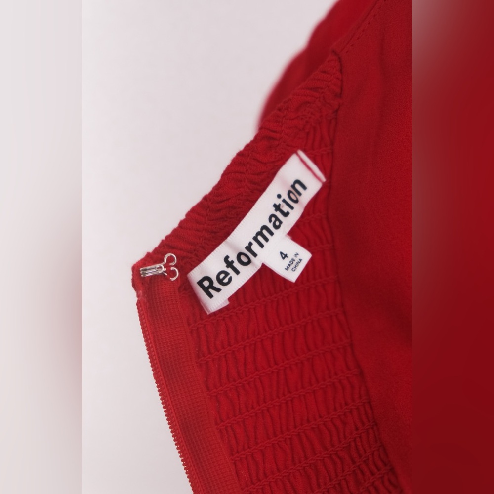 Reformation Baxley Dress in Cherry • US 4 • NWT - Picture 10 of 13